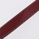 SAINT LAURENT Hand Bag Leather 2way Red Gold Auth 206113V-13