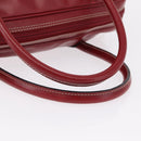 SAINT LAURENT Hand Bag Leather 2way Red Gold Auth 206113V-9