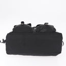 PRADA Tote Bag Nylon Black Silver Auth 206115V-5
