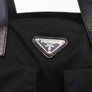 PRADA Tote Bag Nylon Black Silver Auth 206115V-21