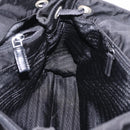 PRADA Tote Bag Nylon Black Silver Auth 206115V-26