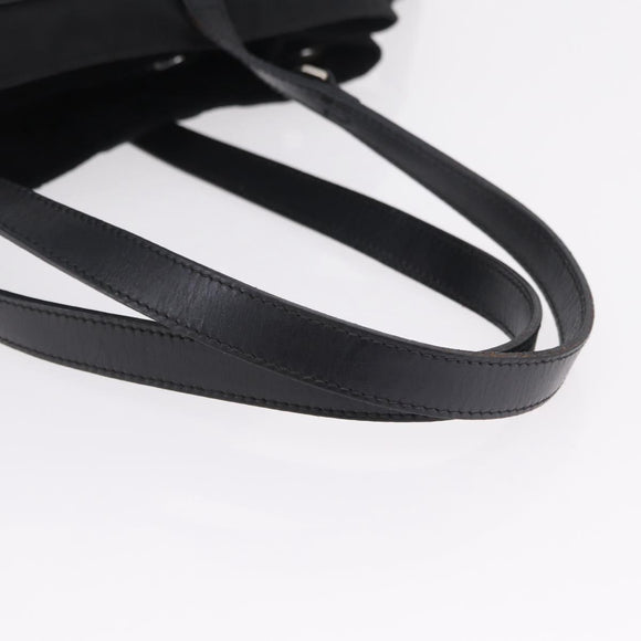 PRADA Tote Bag Nylon Black Silver Auth 206115V