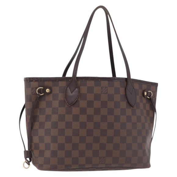 LOUIS VUITTON Damier Ebene Neverfull PM Tote Bag N51109 LV Auth 206118