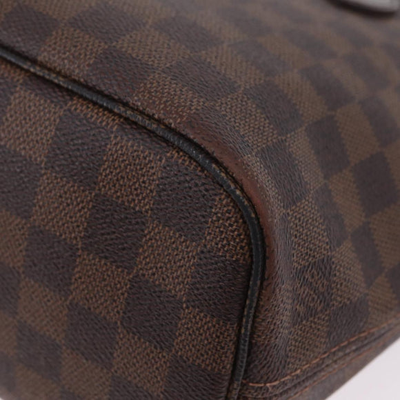 LOUIS VUITTON Damier Ebene Neverfull PM Tote Bag N51109 LV Auth 206118