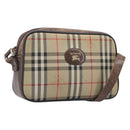 Burberrys Nova Check Shoulder Bag Canvas Beige Gold Auth 206119-1