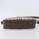 Burberrys Nova Check Shoulder Bag Canvas Beige Gold Auth 206119-11