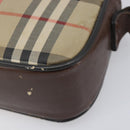 Burberrys Nova Check Shoulder Bag Canvas Beige Gold Auth 206119-12