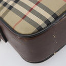 Burberrys Nova Check Shoulder Bag Canvas Beige Gold Auth 206119-13