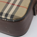 Burberrys Nova Check Shoulder Bag Canvas Beige Gold Auth 206119-14