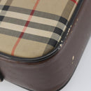 Burberrys Nova Check Shoulder Bag Canvas Beige Gold Auth 206119-15