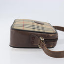 Burberrys Nova Check Shoulder Bag Canvas Beige Gold Auth 206119-4