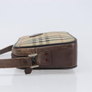 Burberrys Nova Check Shoulder Bag Canvas Beige Gold Auth 206119-5