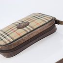 Burberrys Nova Check Shoulder Bag Canvas Beige Gold Auth 206119-6