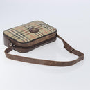 Burberrys Nova Check Shoulder Bag Canvas Beige Gold Auth 206119-8