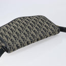 Christian Dior Trotter Canvas Shoulder Bag Black Gold Auth 206120V-6