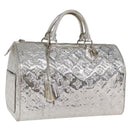 LOUIS VUITTON Monogram Miroir Speedy 30 Bag Silver Argent M95786 Auth 206125SAV-1