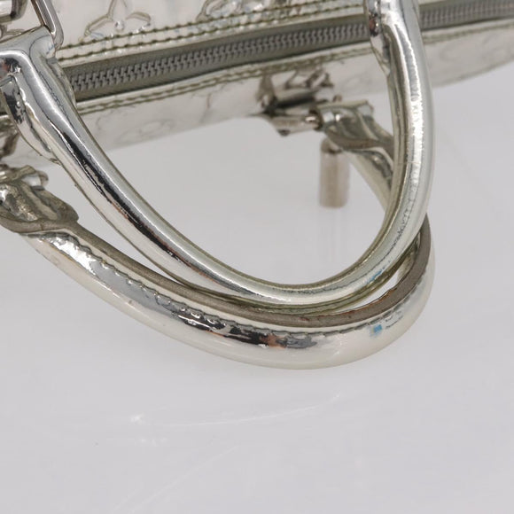 LOUIS VUITTON Monogram Miroir Speedy 30 Bag Silver Argent M95786 Auth 206125SAV