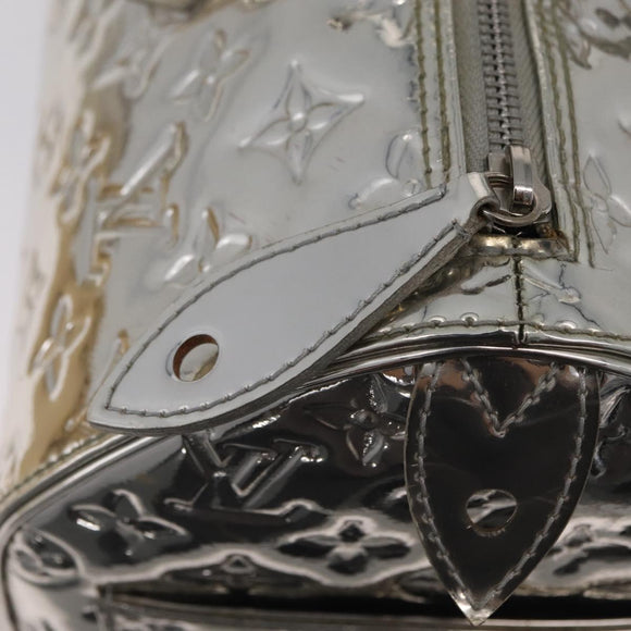 LOUIS VUITTON Monogram Miroir Speedy 30 Bag Silver Argent M95786 Auth 206125SAV