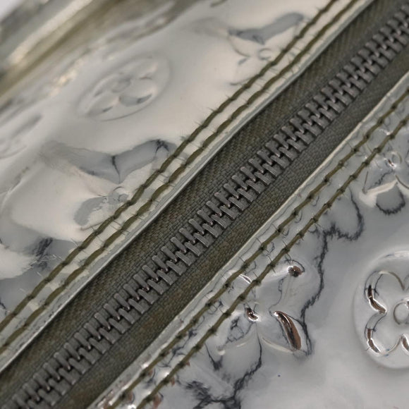 LOUIS VUITTON Monogram Miroir Speedy 30 Bag Silver Argent M95786 Auth 206125SAV