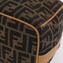 FENDI Zucca Canvas Vanity Hand Bag Black Brown Auth 206127V-16