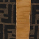 FENDI Zucca Canvas Vanity Hand Bag Black Brown Auth 206127V-4
