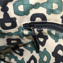 GUCCI GG Canvas Guccissima Abbey Bag Leather Black Gold 190525 Auth 206128V-20