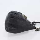 GUCCI GG Canvas Guccissima Abbey Bag Leather Black Gold 190525 Auth 206128V-4