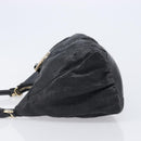 GUCCI GG Canvas Guccissima Abbey Bag Leather Black Gold 190525 Auth 206128V-5