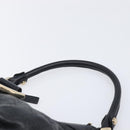 GUCCI GG Canvas Guccissima Abbey Bag Leather Black Gold 190525 Auth 206128V-8