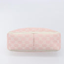 GUCCI GG Canvas Abbey Shoulder Bag Pink Gold 146244 Auth 206129V-11