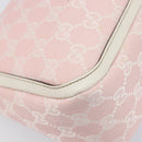 GUCCI GG Canvas Abbey Shoulder Bag Pink Gold 146244 Auth 206129V-13