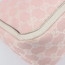 GUCCI GG Canvas Abbey Shoulder Bag Pink Gold 146244 Auth 206129V-15