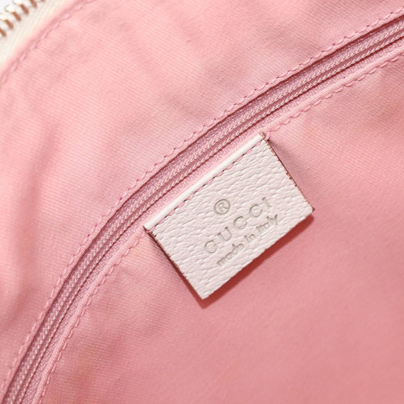 GUCCI GG Canvas Abbey Shoulder Bag Pink Gold 146244 Auth 206129V
