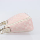 GUCCI GG Canvas Abbey Shoulder Bag Pink Gold 146244 Auth 206129V-5