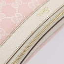 GUCCI GG Canvas Abbey Shoulder Bag Pink Gold 146244 Auth 206129V-7