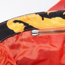VERSACE Hand Bag Canvas Multicolor Silver Auth 206132-11