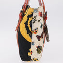 VERSACE Hand Bag Canvas Multicolor Silver Auth 206132-5
