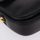 GUCCI Shoulder Bag Leather Black Gold Auth 206133-14