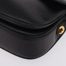 GUCCI Shoulder Bag Leather Black Gold Auth 206133-15