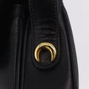 GUCCI Shoulder Bag Leather Black Gold Auth 206133-9