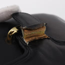 GUCCI Shoulder Bag Leather Black Gold Auth 206133-10
