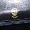 GUCCI Shoulder Bag Leather Black Gold Auth 206133-20
