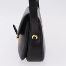 GUCCI Shoulder Bag Leather Black Gold Auth 206133-3
