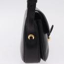 GUCCI Shoulder Bag Leather Black Gold Auth 206133-4