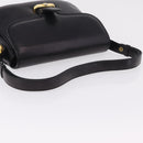 GUCCI Shoulder Bag Leather Black Gold Auth 206133-7