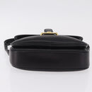 GUCCI Shoulder Bag Leather Black Gold Auth 206133-5