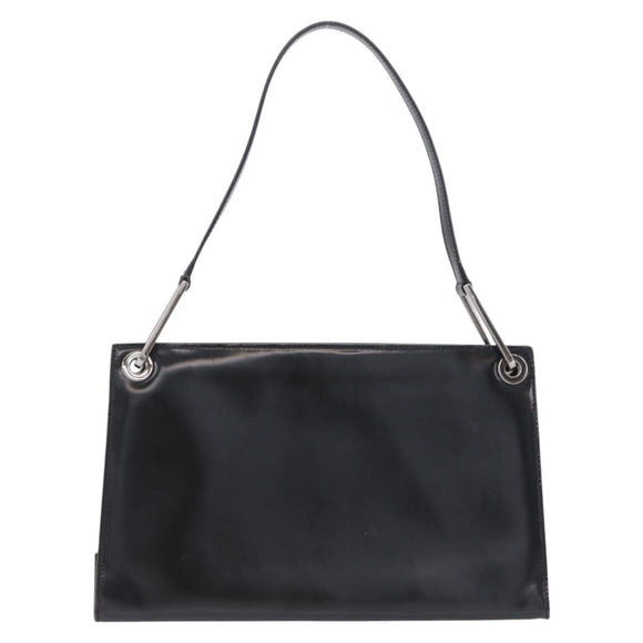 GUCCI Shoulder Bag Patent leather Brown Silver 001 3034 1705 Auth 206134