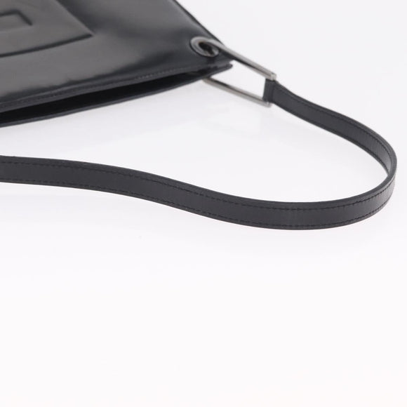 GUCCI Shoulder Bag Patent leather Brown Silver 001 3034 1705 Auth 206134