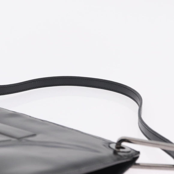GUCCI Shoulder Bag Patent leather Brown Silver 001 3034 1705 Auth 206134