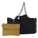 Stella MacCartney Chain Tote Bag polyester Black Silver 507185 Auth 206136A-1